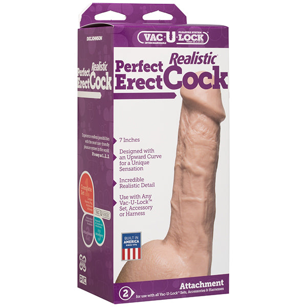 Doc Johnson Realistic Perfect Erect Vac-U-Lock dildo attachment