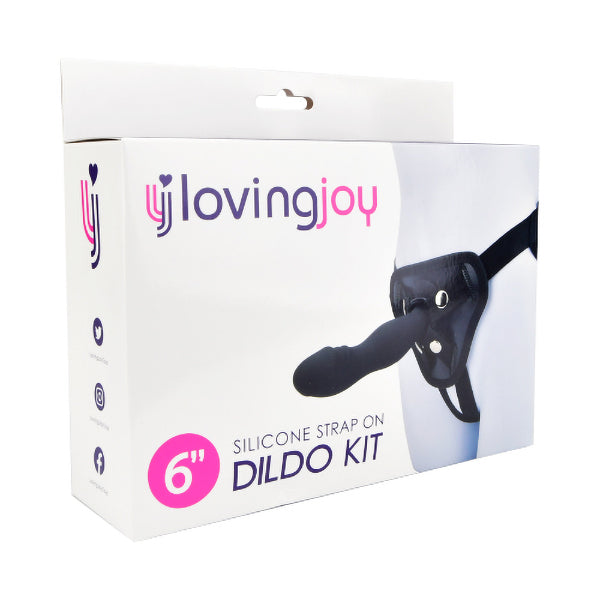 Loving Joy 6" strap-on dildo with harness