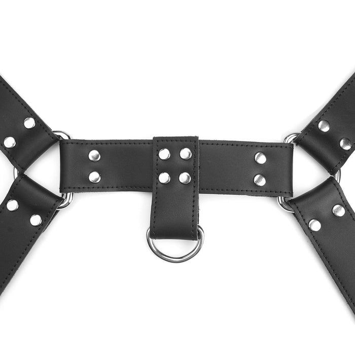 Noir Sovereign Leather Chest Harness