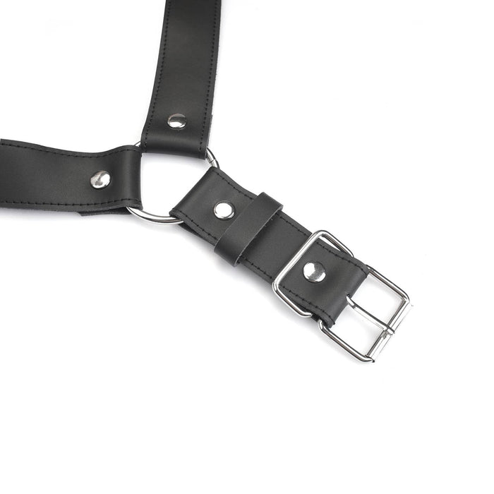 Noir Sovereign Leather Harness for Men