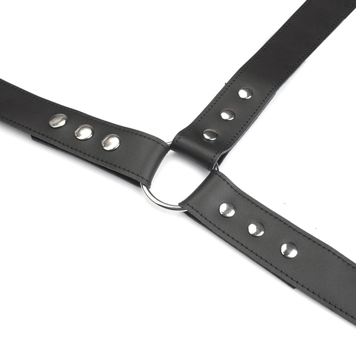 Noir Sovereign Leather Harness for Men