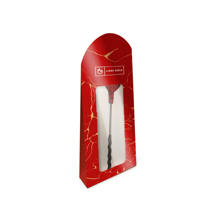 Kinbaku Ukiyoe  Red Rosy Lamb Suede Leather Mini Crop