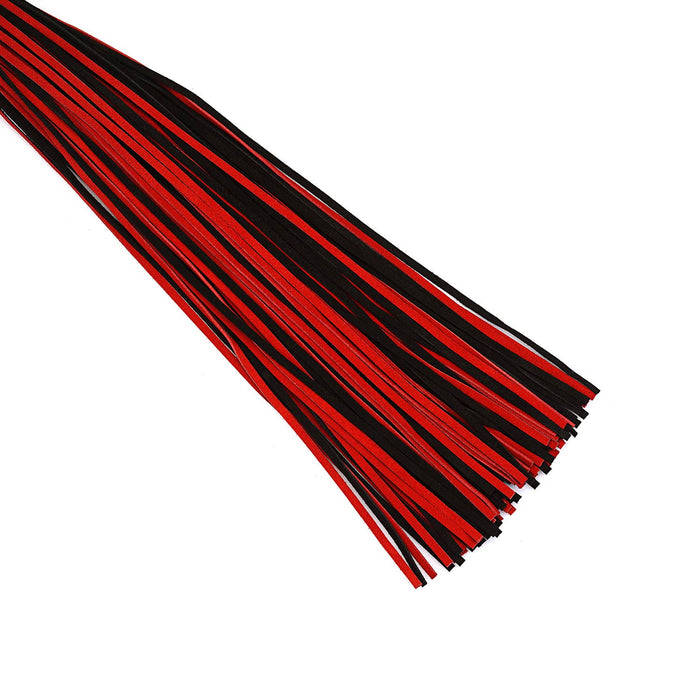 Black and red suede whip