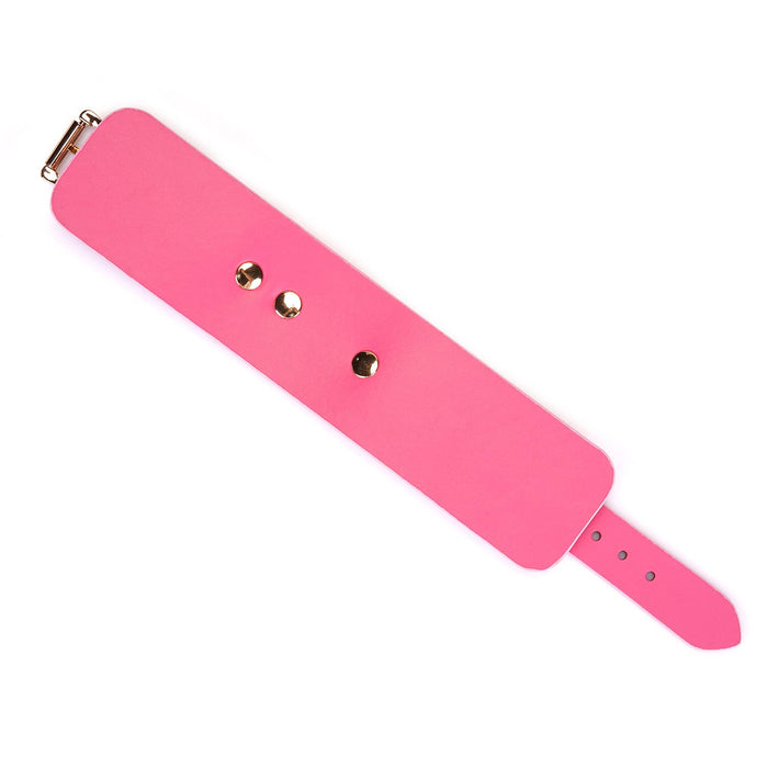 Liebe Seele Lustre Rosa: Pink Leather Wrist Cuffs