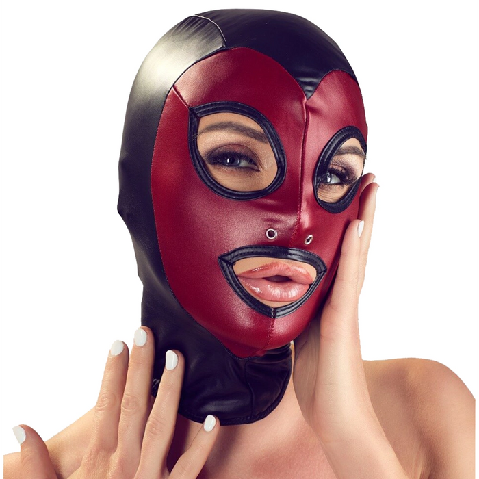 Bad Kitty Red & Black Head mask