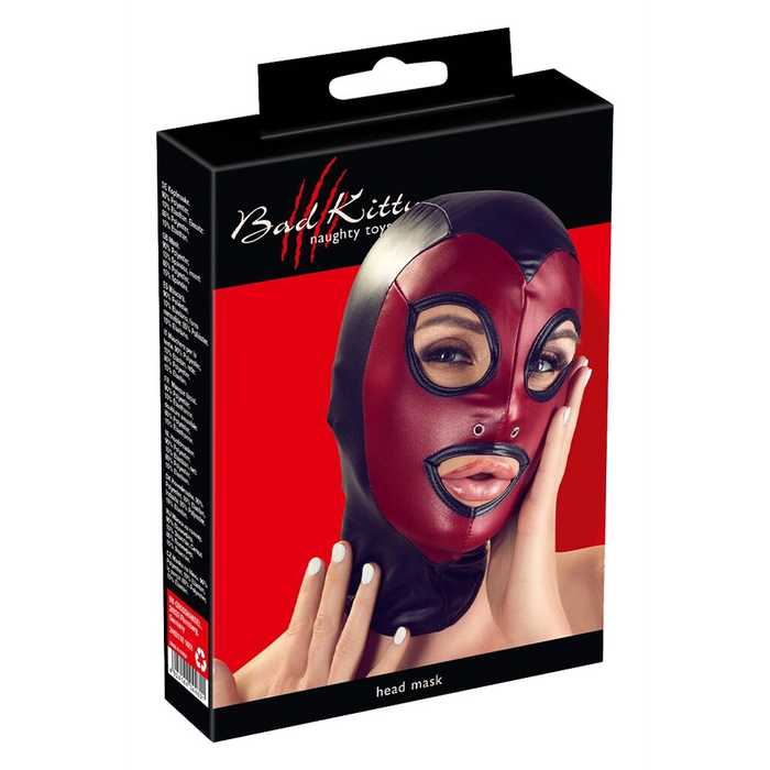Bad Kitty Red & Black Head mask