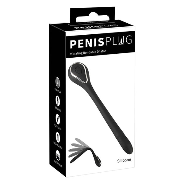 Penisplug vibrating bendable urethral sound/penis plug