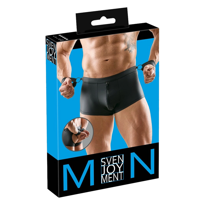 Svenjoyment Emphasising pants with arm restraints