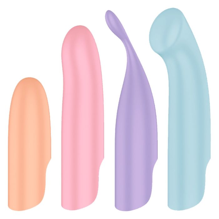 Satisfyer Playful Four bullet vibrator with interchangeable sleeves