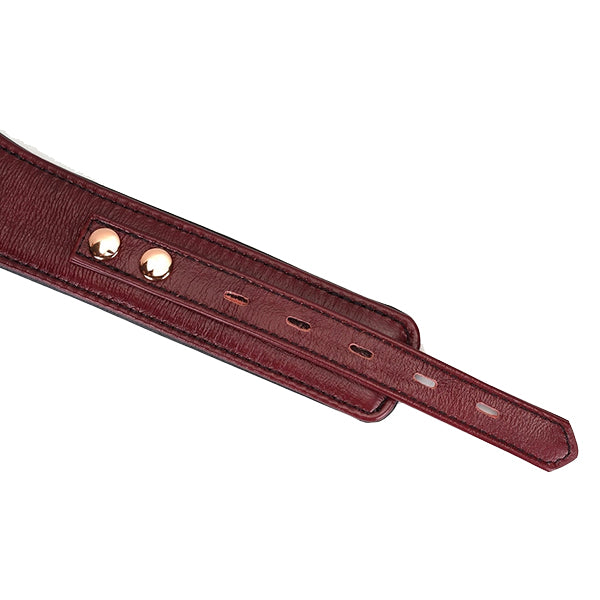 Liebe Seele Wine Red Deluxe collar with leash & lock