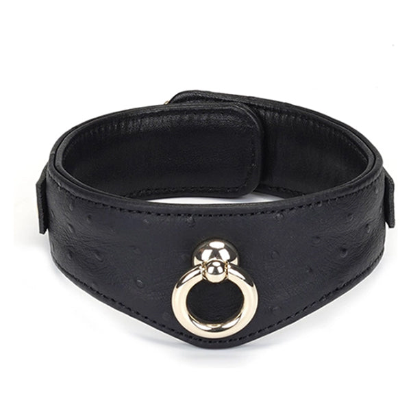 Liebe Seele Demon's Kiss curved collar with leash and locking buckle