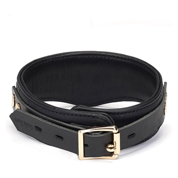 Liebe Seele Demon's Kiss curved collar with leash and locking buckle