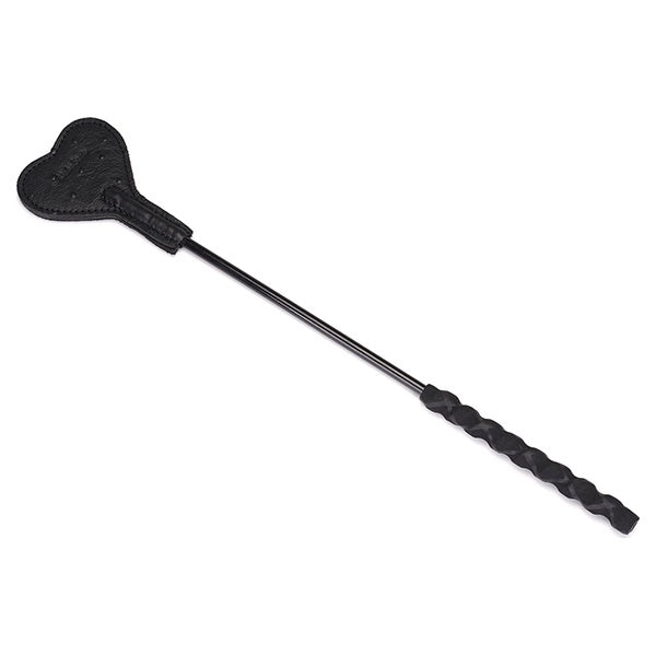 Liebe Seele Demon's Kiss Leather Heart mini-riding crop