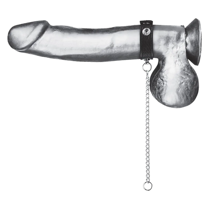 Blue Line Snap cock ring with leash