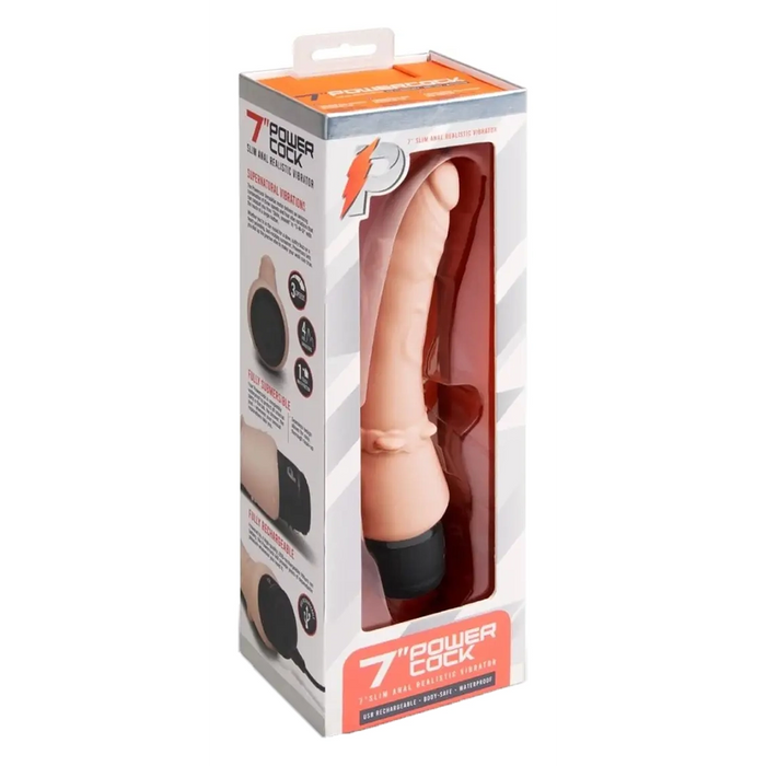 Powercocks Realistic Slim 7" anal vibrator