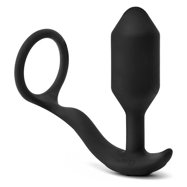 b-Vibe Snug & tug vibrating butt plug with cock ring