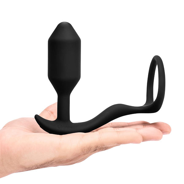 b-Vibe Snug & tug vibrating butt plug with cock ring