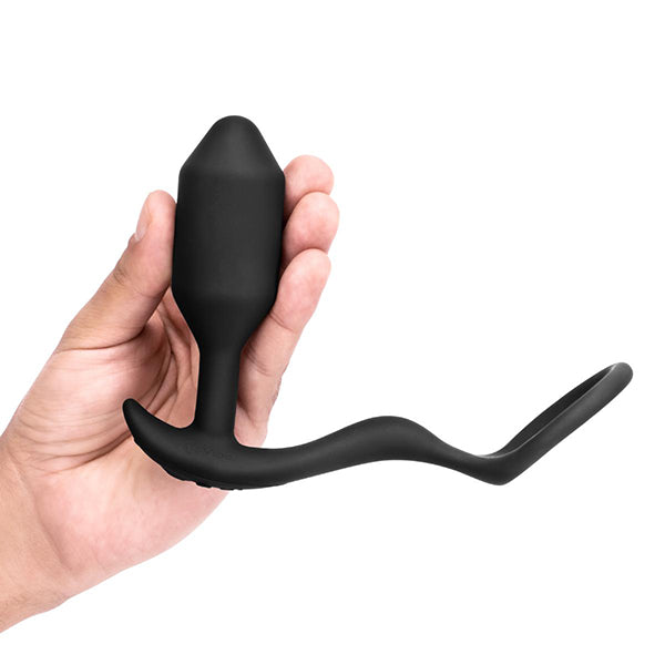 b-Vibe Snug & tug vibrating butt plug with cock ring