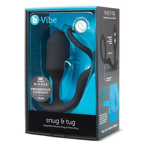 b-Vibe Snug & tug vibrating butt plug with cock ring