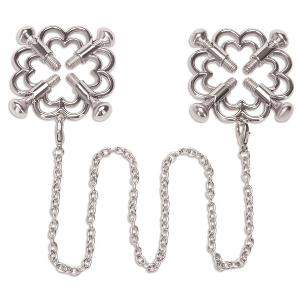 Me You Us Flower nipple clamps with chain