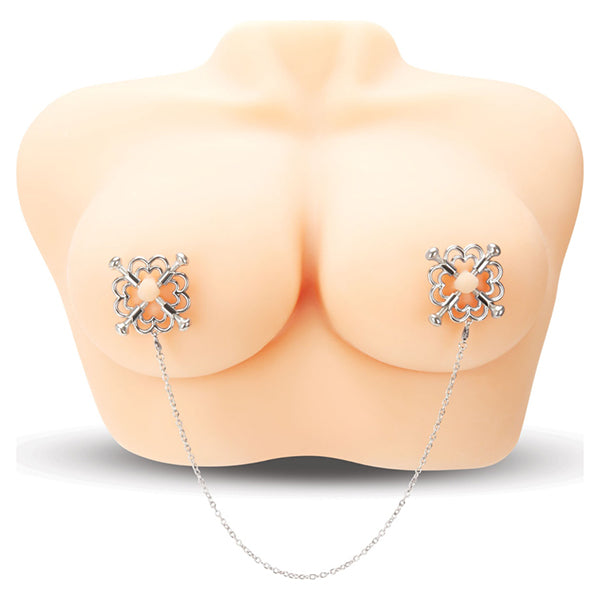 Me You Us Flower nipple clamps with chain