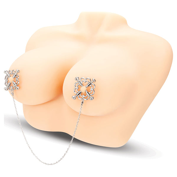 Me You Us Flower nipple clamps with chain