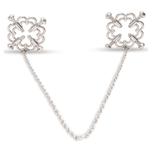 Me You Us Flower nipple clamps with chain