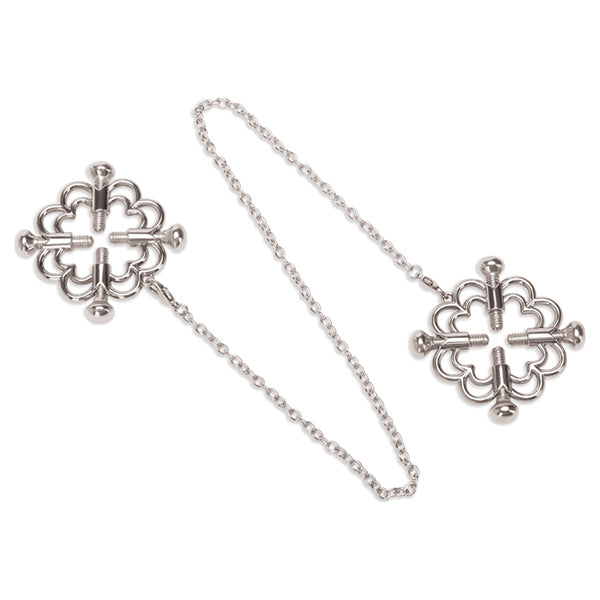 Me You Us Flower nipple clamps with chain