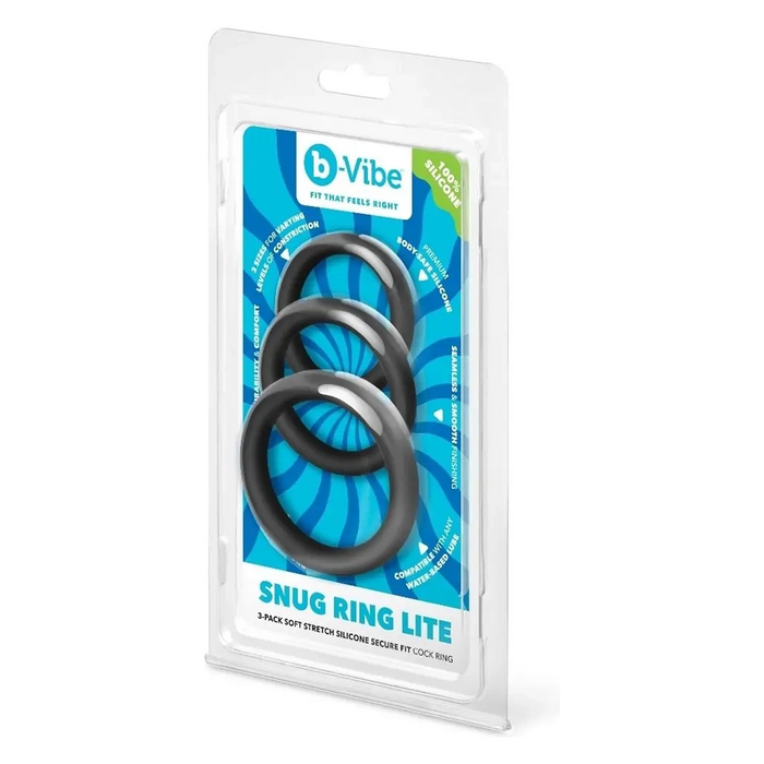 b-Vibe Snug Ring Lite cock rings (triple pack)