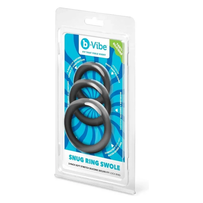 b-Vibe Snug Ring Swole cock rings (triple pack)