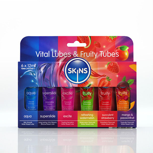 Skins Vital Lubes & Fruity Tubes lubricant (6 pack)