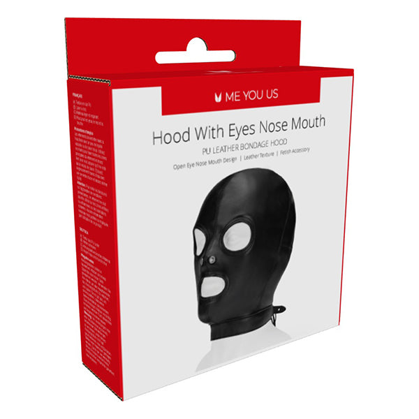 Me You Us hood with eye, nose, & mouth holes