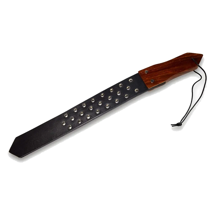 Prowler RED Leather & Wood studded paddle