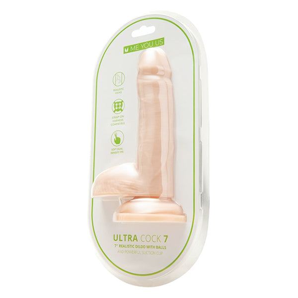 Me You Us Dual Density UltraCock 7" dildo with balls