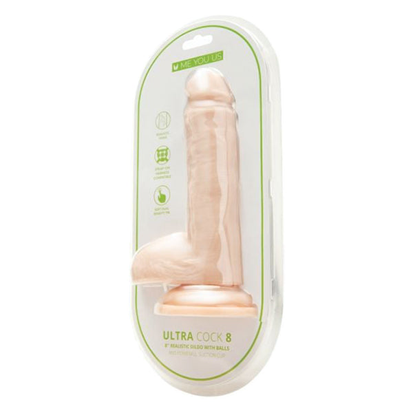 Me You Us Dual Density UltraCock 8" dildo with balls