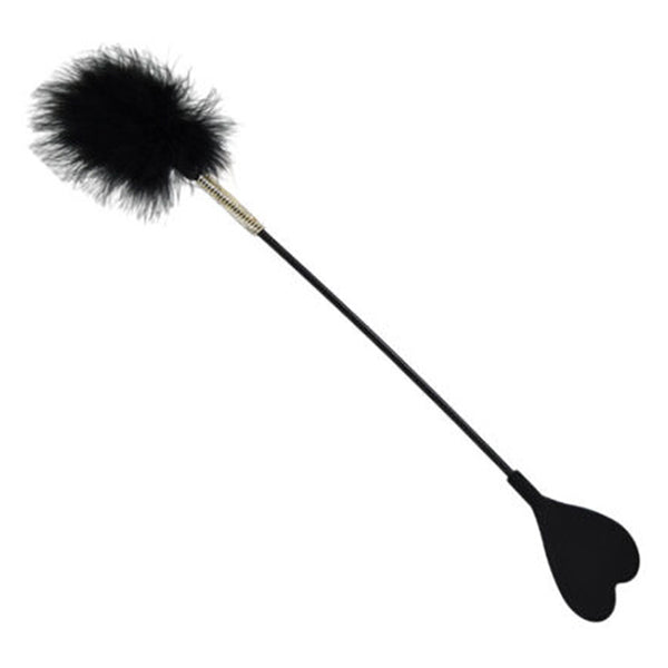 Bound To Play Heart riding crop with feather tickler