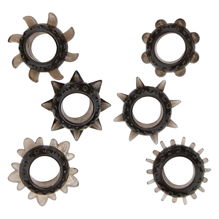 Loving Joy Textured cock ring set (6 pack)