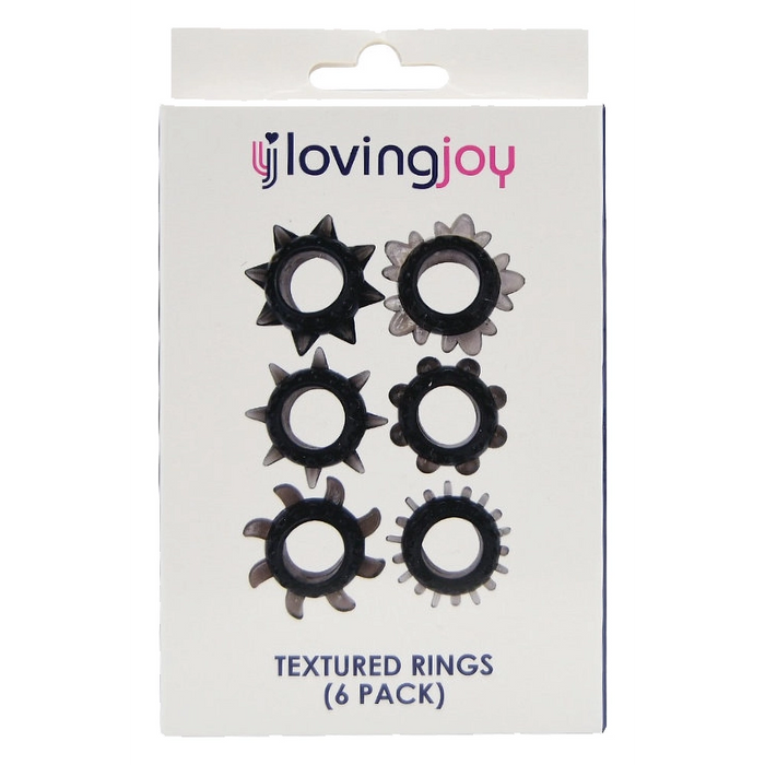 Loving Joy Textured cock ring set (6 pack)