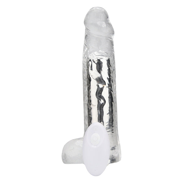 Loving Joy Remote Vibrating 8" dildo with balls