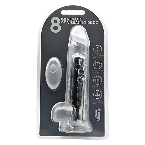 Loving Joy Remote Vibrating 8" dildo with balls