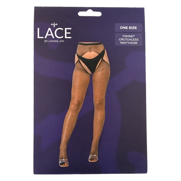 Lace by LJ Fishnet crotchless tights