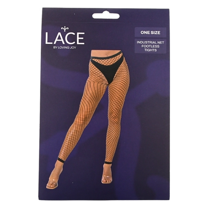 Lace by LJ Industrial Net footless tights