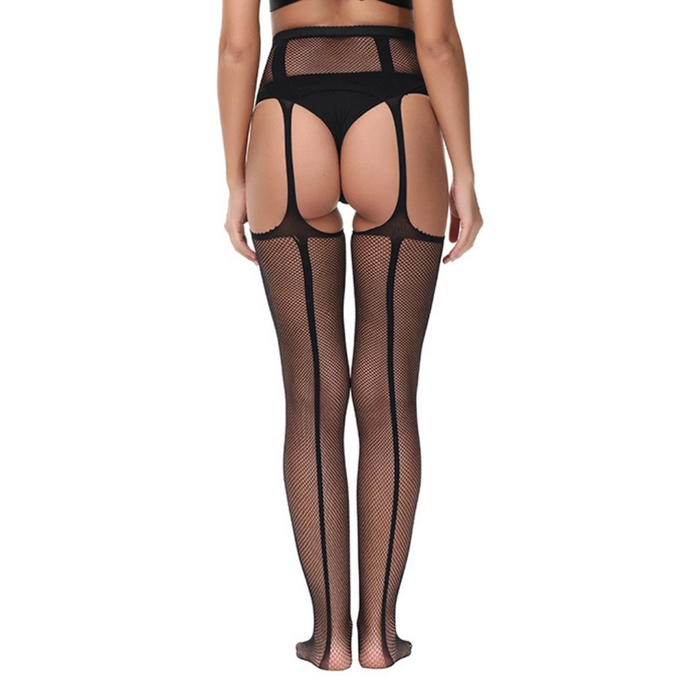 Lace by LJ Lace-Up suspender tights
