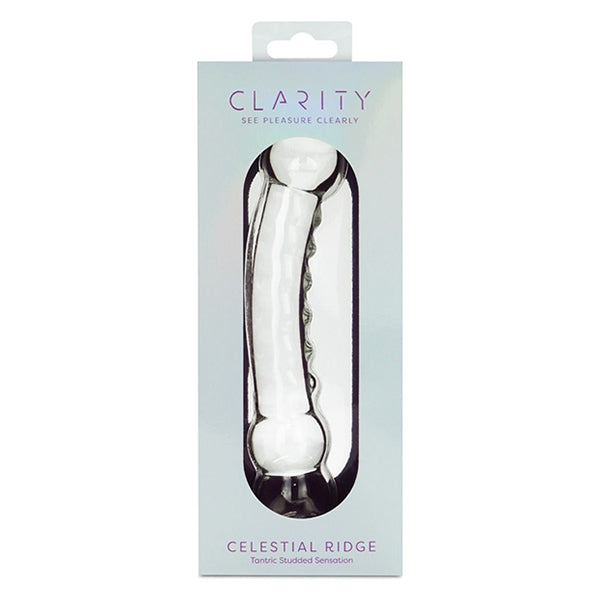 Clarity Celestial Ridge 6.4" double ended dildo
