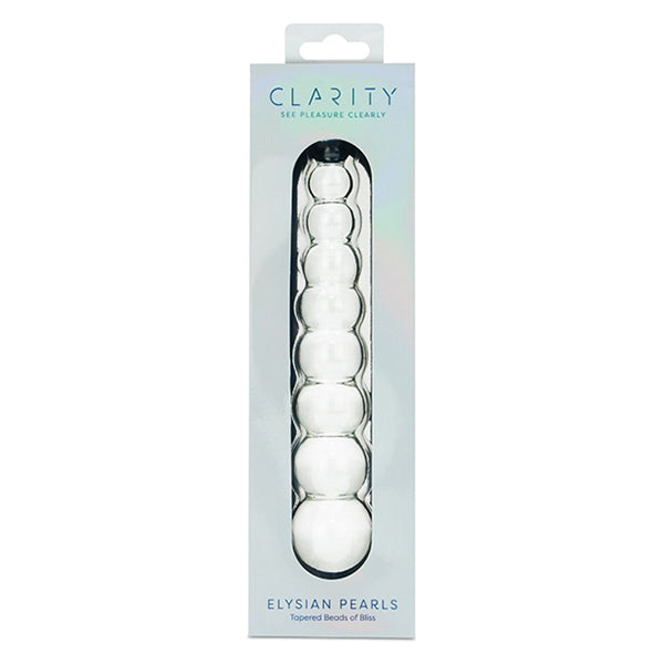Clarity Elysian Pearls 6.7" beaded dildo