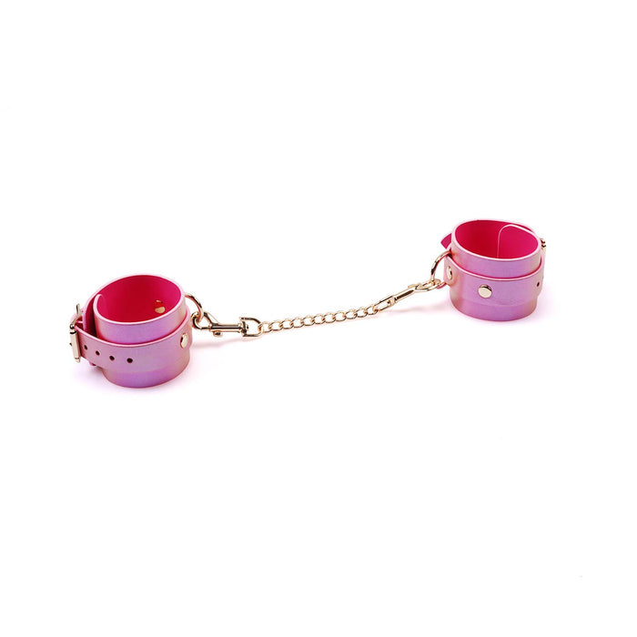 Liebe Seele Lustre Rosa: Pink Leather Wrist Cuffs