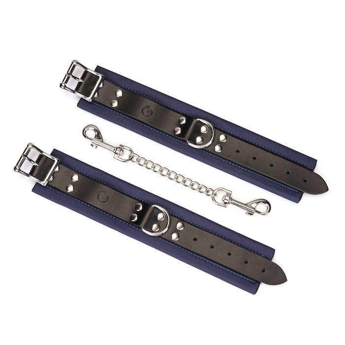 Cerulean Dominion：Blue Leather Handcuffs