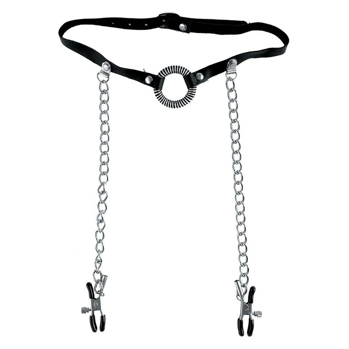 Fetish Fantasy Series Limited Edition O-Ring gag & nipple clamps