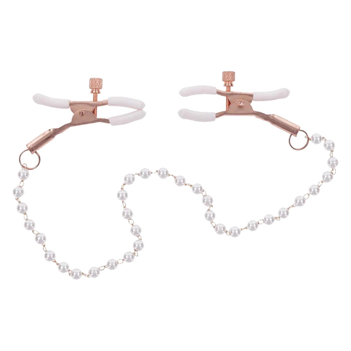 Sportsheets Peaches 'n CreaMe pearl nipple clamps SHOP ONLY