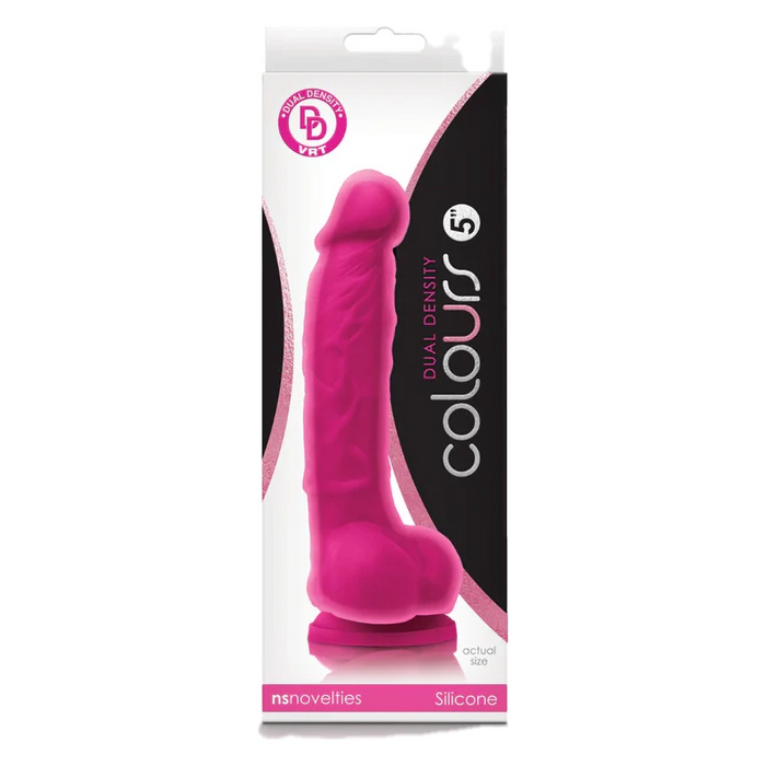Colours Dual Density 5" dildo with balls
